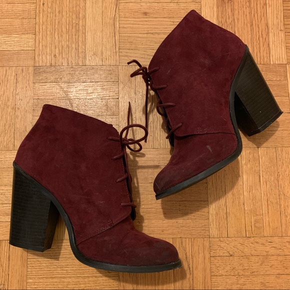 Call It Spring Burgundy Booties - Picture 1 of 2